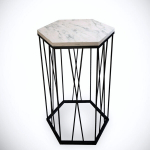 Abilaud Cetrus Marmo, 40x62x35 cm, must/valge