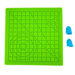 iLike S2 silikoonmatt (18x18cm), m&otilde;eldud turvaliseks kasutamiseks 3D-printimispulgaga + 2 s&otilde;rmeotsikud rohelised