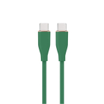 Kabelis Gembird Premium silicon USB Type-C Male - USB Type-C Male 1.5m Green