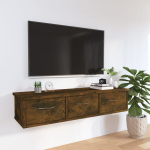vidaXL raamatukapp, suitsutatud tamm, 88 x 26 x 18,5 cm, tehispuit