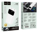 Akupank &bdquo;Hoco J144A Hymn&ldquo; v&auml;line aku (30000mAh) USB-A1 / USB-A2: 5V / 2A - USB-C / Micro: 5V / 2A, valge