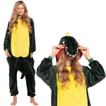 Naiste &uuml;hes t&uuml;kis Kigurumi pidžaama Onesie Dinosaurus Kost&uuml;&uuml;m Roheline 175-185 cm XL, XL