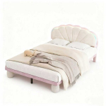 LED-riba ja lainelise peatsiga voodi, 140&times;200 cm