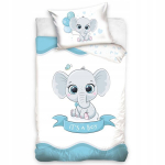 Laste voodipesukomplekt 90x120 cm, sinine elevant