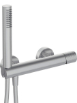 Du&scaron;ikraan koos du&scaron;ikomplektiga Deante Silia Hexa BHS_F41M, Brushed steel