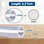 Pvc voolik 16x20mm, 2m - vee ja &otilde;hu jaoks
