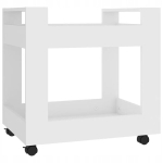 Monitori hoidja Riiul laua alla, 2 riiulit, valge, 60x45x60 cm