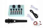 Audio mikseri, helikaardi ja mikrofoni komplekt Happy Sheep Hp-201 roosa