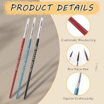 30 detailse v&auml;rvimispintsli komplekt, peen akvarellv&auml;rvi detailipintsel, pisike miniatuurne pintsel, akvarell-akr&uuml;&uuml;lpintsel, mustad/punased/sinised nailonharjased, peenike v&auml;ike pintsel, peen lainerpintsel k&uuml;&uuml;nekunstile, &otilde;lile