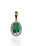 Punasest kullast ripats teemantidega Diamond Sky "Little Sun III", proov 585, Golden
