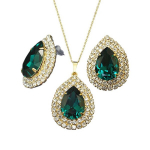 Komplekt "Jasmine (Emerald)" koos Swarovski &trade; kristallidega
