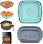 Airfryer silikoonipudel, kleepuv, sinine + hall