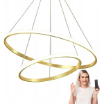 LED rippvalgusti, kuldne 40CM puldiga, 3 v&auml;rvi
