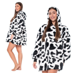 Dressipluus Tekk Kocobluza 2in1 Oversize XXL Kapuuts Paks Sherpa Lehmamustriga, Universalus