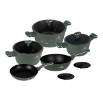 Berlinger Haus pottide ja pannide komplekt Matte Green BH-8207, roheline, 10-osaline