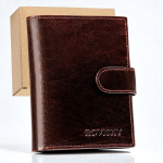 Ehtsast nahast meeste rahakott Rovicky, pruun