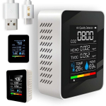 5in1 sise&otilde;hu kvaliteedi detektor &ndash; monitor LIVMAN ZN-MT05 temperatuuri ja niiskuse j&auml;lgimise ning USB-laadimisega, 1200mAh