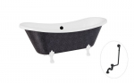 Vann Besco Amelia Glam 190, Graphite+White, sifooniga &uuml;levooluga Klik-klak Black