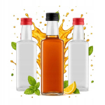 50x VISKI klaaspudelid 250ml viskilik&ouml;&ouml;ri, lik&ouml;&ouml;ride ja siirupi jaoks. Kingitus
