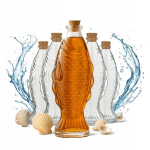 5x Klaaspudel "kala" 500ml - Karahvin, Vaas, Dekoratsioon