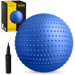 Suur treeningpall pinnamustritega 65 cm &ndash; sinist v&auml;rvi