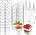 Plastikust magustoidutopsid, 180 ml, l&auml;bipaistvad, 160 tk.
