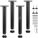 40,6 cm juodos plieninės ra&scaron;omojo stalo kojos (4 vnt., 544,31 kg talpa)