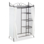 Kattega riidekapp 172x105x45cm., must/valge