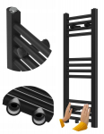 Vannitoa radiaator redelradiaator Granitan Raven 80x30cm must
