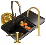 Graniidist valamu Granitan sifoon must komplekt