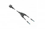 Toitekaabli jaotur (topelt) Euroopa pistikupesaga, kummist, 2 m, 3x1mm2, must, KB-W312HUG-2-20