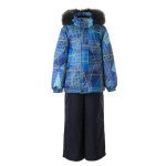 Huppa Poiste talvekomplekt DANTE, blue pattern/ navy