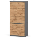 Riidekapp Hurtownia-Mebli, Hall Wotan, 80 cm, Magamistuppa Loft Riiulid Moodne Riputustoruga