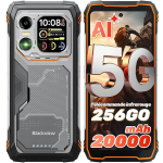 Telefon 5G Blackview XPLORE 1 20000mAh 36GB RAM 256GB ROM 6.78" vastupidav nutitelefon Android 15 Dual SIM NFC Oranž