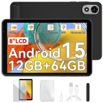 Tahvelarvuti Blackview ZENO 1 8" FHD AI x Android 15, RAM 12 GB ROM 64 GB/SD 2 TB, 6000mAh Widevine L1 1080P WPS Must