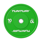 Raskusketas TUNTURI Platinum Bumper Plate, roheline, 50mm, 10 kg