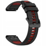 BestAccessories, rihm G. Fenix 5 6 7 8 47 mm Instinct / Epix / Forerunner, v&auml;rv must&ndash;punane