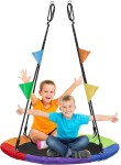 Aiakiikide pesa lastele, 100 cm, 150 kg, mitmev&auml;rviline, v&auml;rvilised lipud