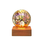 LED ilutulestiku &ouml;&ouml;lamp, USB, 3D kristallkuul