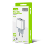 D-Fruit 12W kahe USB-A pordiga seinalaadimisadapter DF143