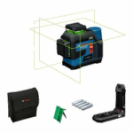Laser - BOSCH PROFESSIONAL - GLL 12V-100-33 CG - 3 roheline laserijoonte - Ulatus 100 m - T&auml;psus 0,3 mm