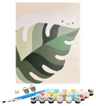 Numbrite j&auml;rgi maalimine &ndash; pilt, v&auml;rvid, pintslid, komplekt - Leaves