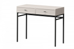 Console Lorini &ndash; Cashmere / Black T-bar Handles / Black Legs &ndash; Modern White Side Table