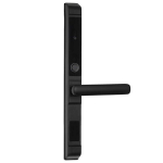 Nutikoodi ja s&otilde;rmej&auml;ljelugejaga ukseling, kaardip&auml;&auml;suga &ndash; must