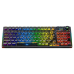 AULA F98 Pro juhtmeta mehaaniline klaviatuur l&auml;bipaistvate klahvidega, vahetatavate klahvidega, RGB-taustavalgustusega, OLED-ekraaniga, BT5.0/2.4G/USB-C, must