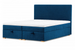 Voodi R-Line Primidonne 140&times;200 cm pesukastidega, kangas Caldo 12 sinine