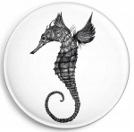 Dekoratiivne "merihobu" magnet, 56mm, matt