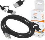 Universaalne 2in1 Usb-a to Usb-c / Microusb kaabel, 1m