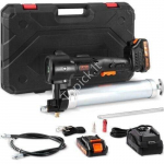 Akumuliatorinis tepalo siurblys &ndash; 20 V, 10 000 PSI, 500 g talpa, su 2 akumuliatoriais ir įkrovikliu