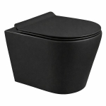 WC-pott NORE Pitea Black Rimless, &otilde;hukese aeglaselt sulguva kaanega